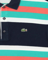 Vintage Y2K 00s Lacoste Japan Classic Croc Striped Short Sleeve Polo Shirt - L