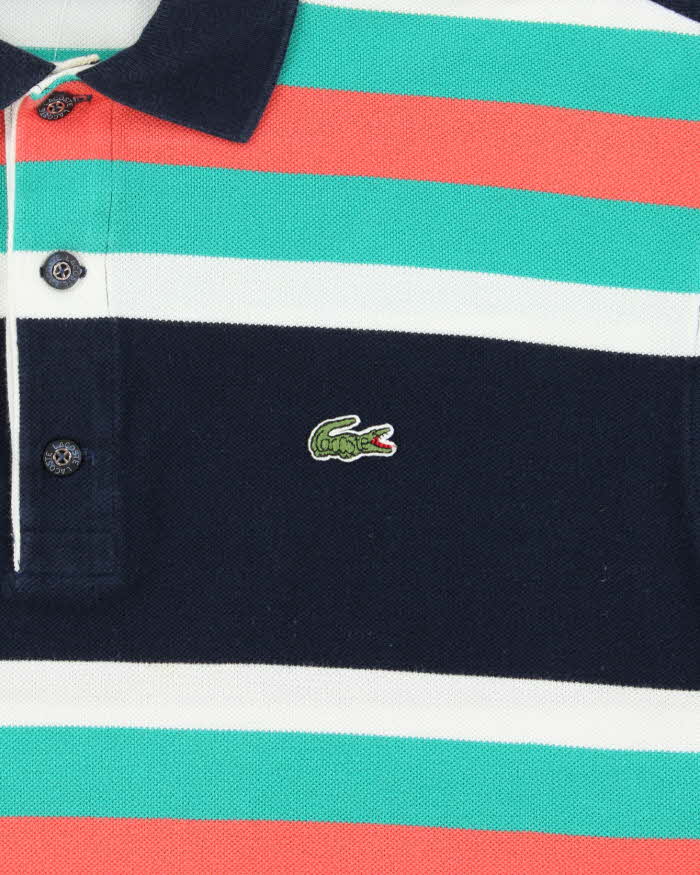 Vintage Y2K 00s Lacoste Japan Classic Croc Striped Short Sleeve Polo Shirt - L