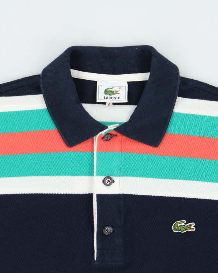 Vintage Y2K 00s Lacoste Japan Classic Croc Striped Short Sleeve Polo Shirt - L