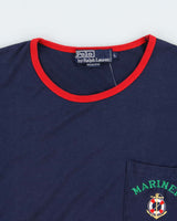 Vintage 1980s Polo Ralph Lauren Embroidered Single Stitch Crewneck Pocket T-Shirt - L