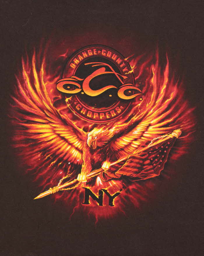 Vintage Y2K 00s Orange County Choppers New York Heavyweight Gildan Crewneck T-Shirt - XL
