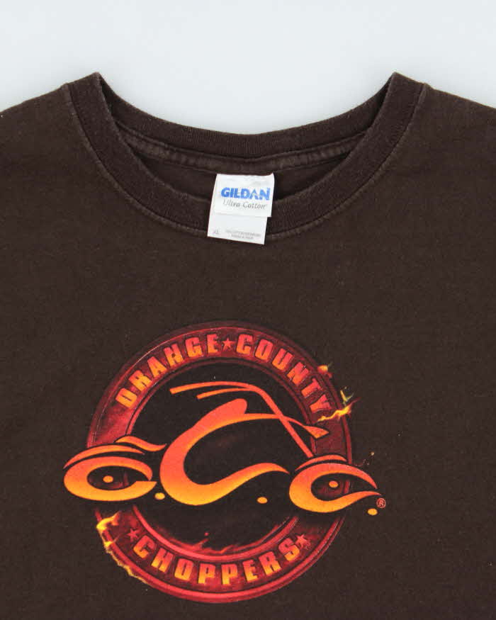 Vintage Y2K 00s Orange County Choppers New York Heavyweight Gildan Crewneck T-Shirt - XL