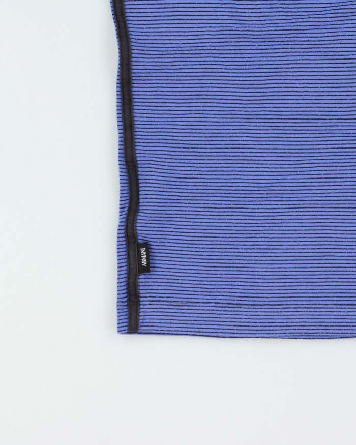 Vintage Y2K 00s Armani Collezioni Striped Crewneck T-Shirt - S