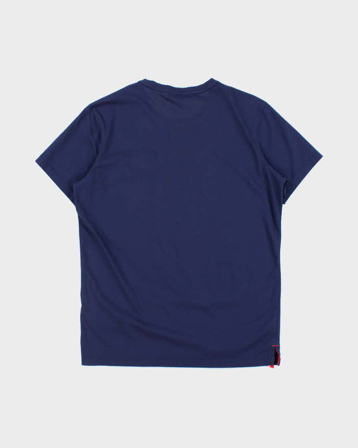 SS2014 Prada Navy Signature Crewneck Pocket T-Shirt - M