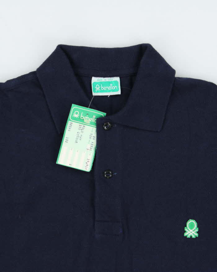 DSWT 1980s Benetton Short Sleeve Polo Shirt - S