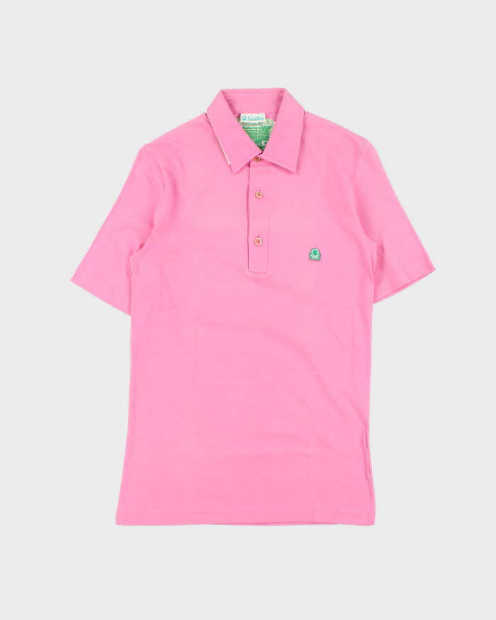 DSWT 1980s Benetton Single Stitch Short Sleeve Polo Shirt - S