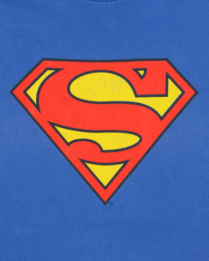 Vintage Y2K 2004 Warner Bros. DC Comics Superman Crewneck T-Shirt - M