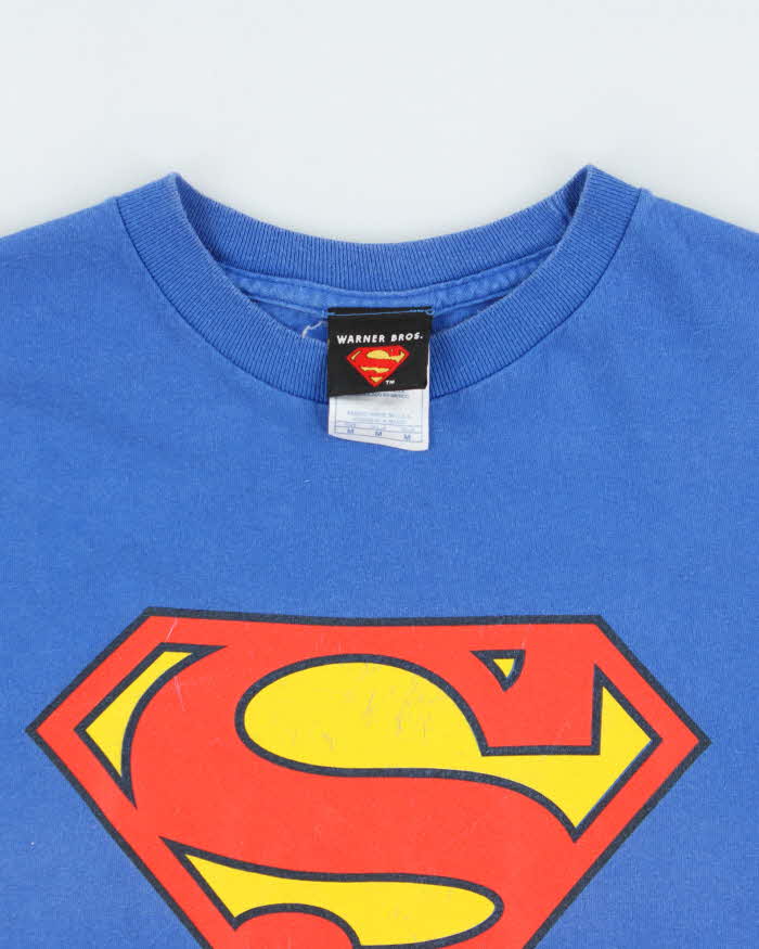 Vintage Y2K 2004 Warner Bros. DC Comics Superman Crewneck T-Shirt - M