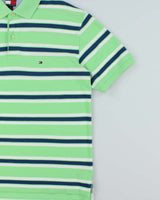 Vintage Y2K 00s Tommy Hilfiger Striped Short Sleeve Polo Shirt - L