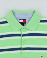 Vintage Y2K 00s Tommy Hilfiger Striped Short Sleeve Polo Shirt - L