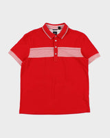 Vintage Hugo Boss Striped Regular Fit Short Sleeve Polo Shirt - L