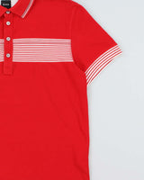 Vintage Hugo Boss Striped Regular Fit Short Sleeve Polo Shirt - L