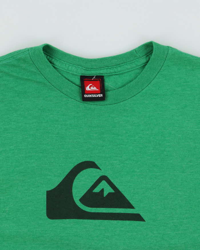 Vintage Y2K 00s Quiksilver Big Logo Crewneck T-Shirt - M