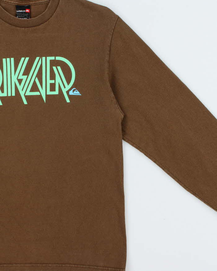 Vintage Y2K 00s Quiksilver Long Sleeve Crewneck T-Shirt - S