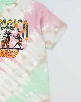 Vintage 1990s Jamaica Me Crazy Tie-Dye Friendly T Crewneck T-Shirt - L