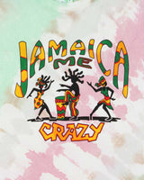 Vintage 1990s Jamaica Me Crazy Tie-Dye Friendly T Crewneck T-Shirt - L