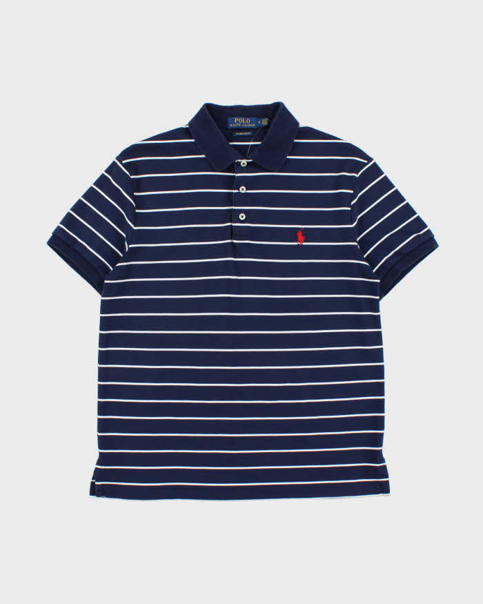 Vintage Ralph Lauren Short Sleeve Stripe Polo Shirt - M