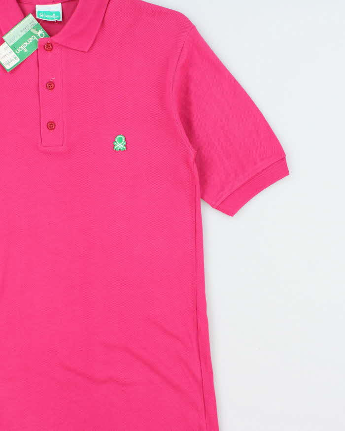 DSWT 1980s Benetton Short Sleeve Polo Shirt - S