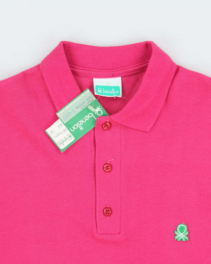 DSWT 1980s Benetton Short Sleeve Polo Shirt - S