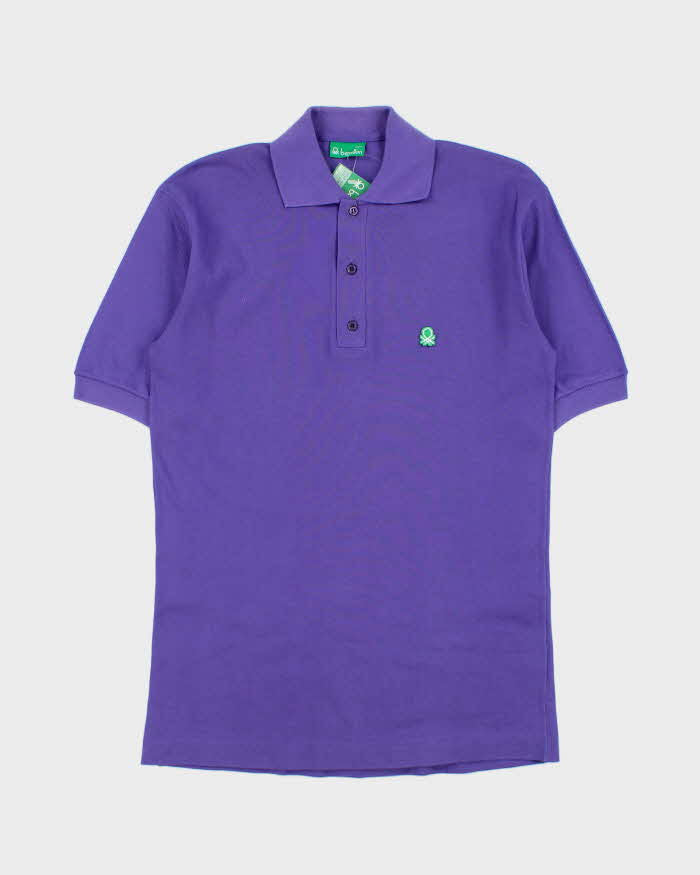DSWT 1980s Benetton Short Sleeve Polo Shirt - M