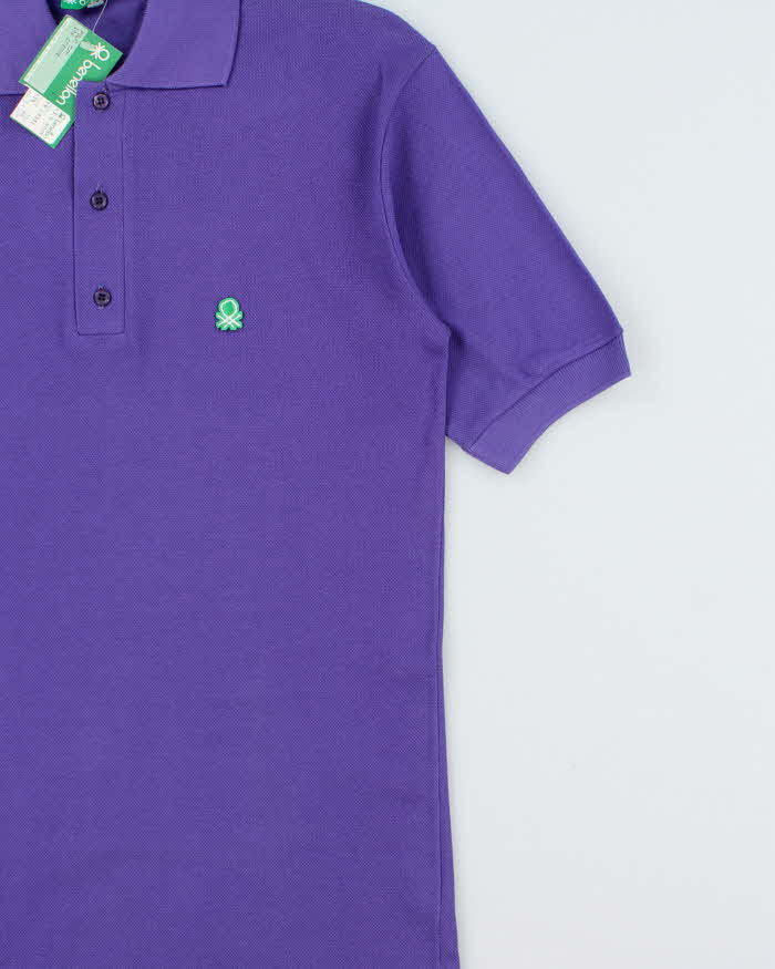 DSWT 1980s Benetton Short Sleeve Polo Shirt - M