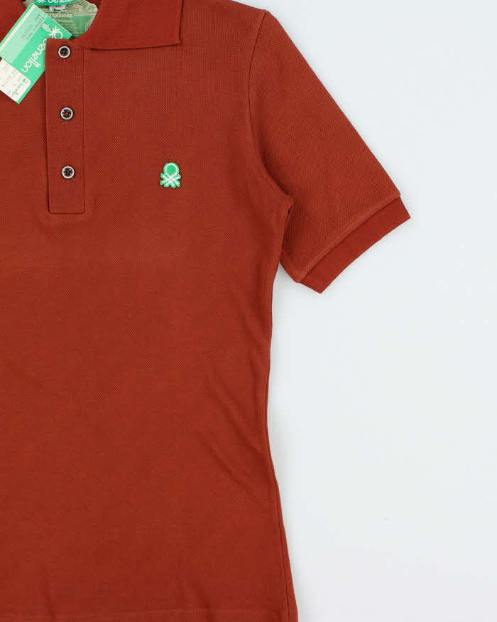 DSWT 1980s Benetton Short Sleeve Polo Shirt - XS