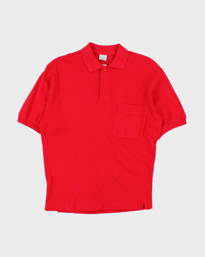 DSWT 1980s Benetton Short Sleeve Pocket Oversized Polo Shirt - XS