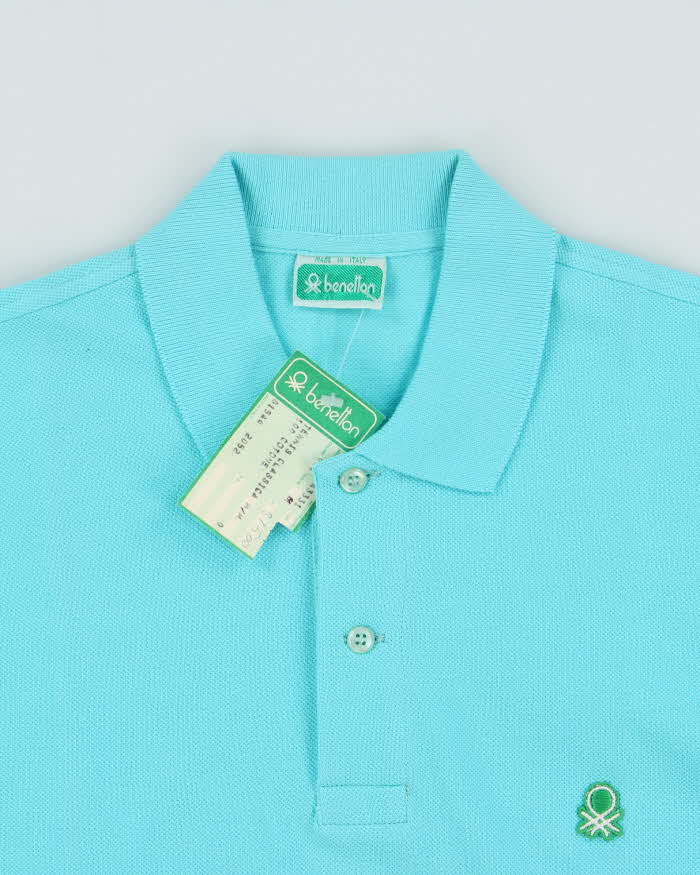 DSWT 1980s Benetton Short Sleeve Polo Shirt - M