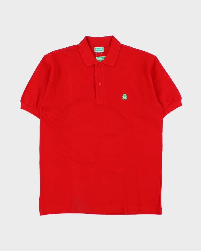 DSWT 1980s Benetton Short Sleeve Polo Shirt - M