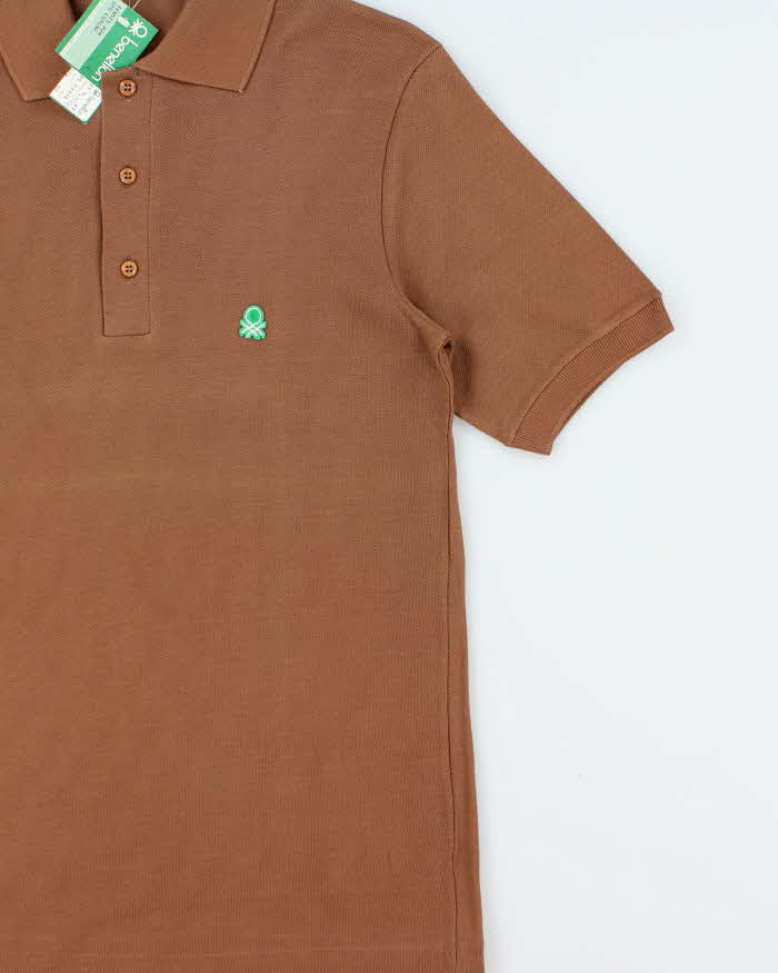 DSWT 1980s Benetton Short Sleeve Polo Shirt - M