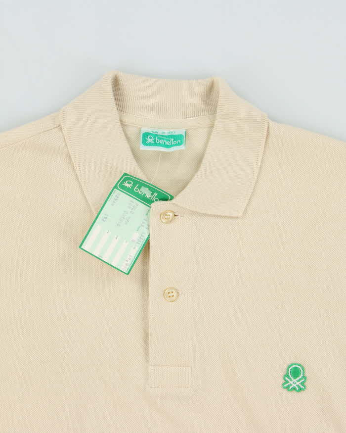 DSWT 1980s Benetton Short Sleeve Polo Shirt - S