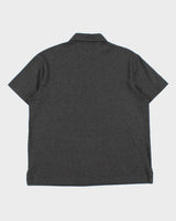 Vintage Polo Ralph Lauren Marl Grey Custom Slim Fit Short Sleeve Polo Shirt - L