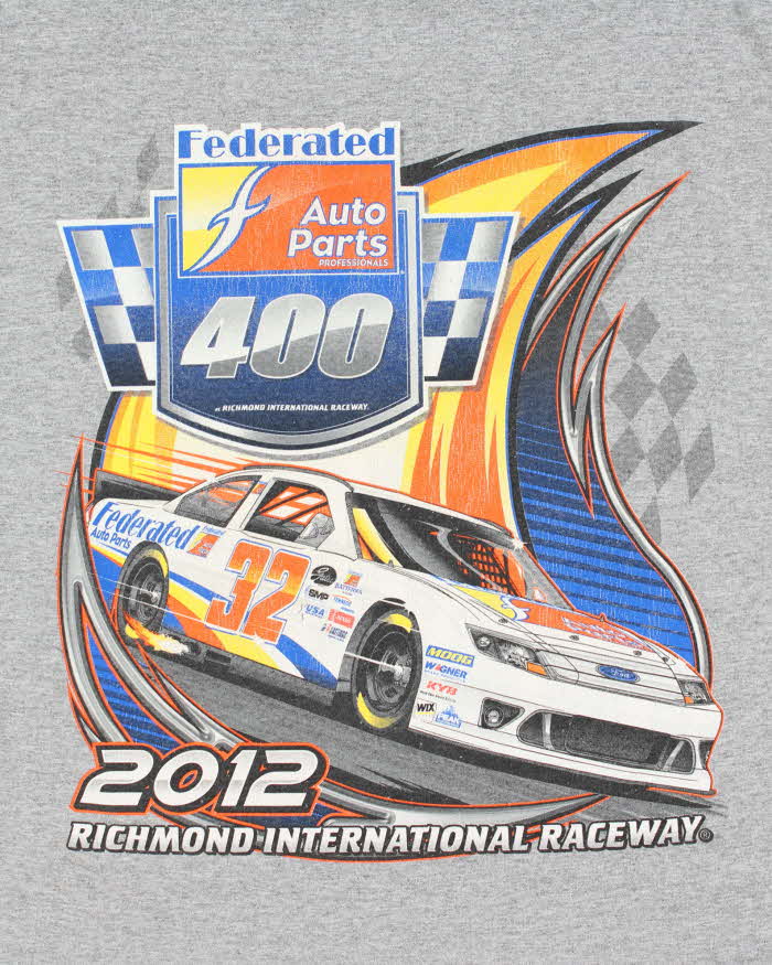 Vintage Federated Autoparts International Raceway Marl Grey Gildan Crewneck T-Shirt - XL