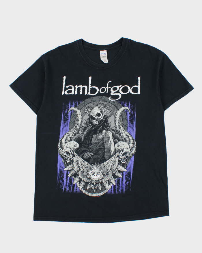 Lamb Of God Summer 2015 USA Tour Gildan Heavyweight Crewneck T-Shirt - L
