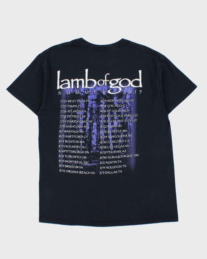 Lamb Of God Summer 2015 USA Tour Gildan Heavyweight Crewneck T-Shirt - L