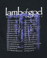 Lamb Of God Summer 2015 USA Tour Gildan Heavyweight Crewneck T-Shirt - L