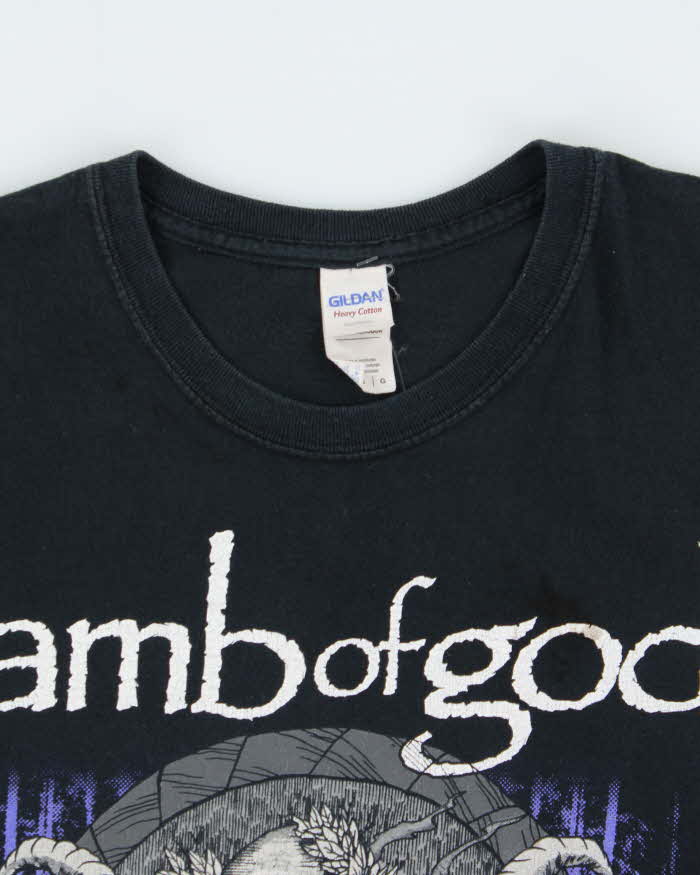 Lamb Of God Summer 2015 USA Tour Gildan Heavyweight Crewneck T-Shirt - L