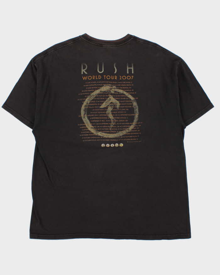 Vintage 2007 Rush Snakes & Arrows World Tour Heavyweight Crewneck T-Shirt - XL