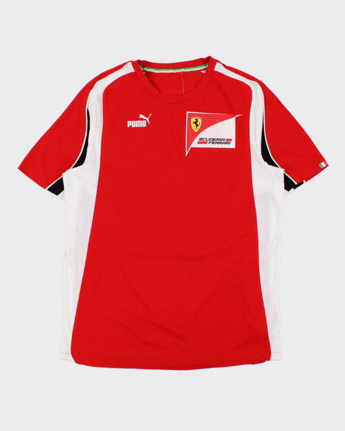Vintage Y2K 00s Puma x Ferrari Textured Single Stitch Crewneck T-Shirt - L