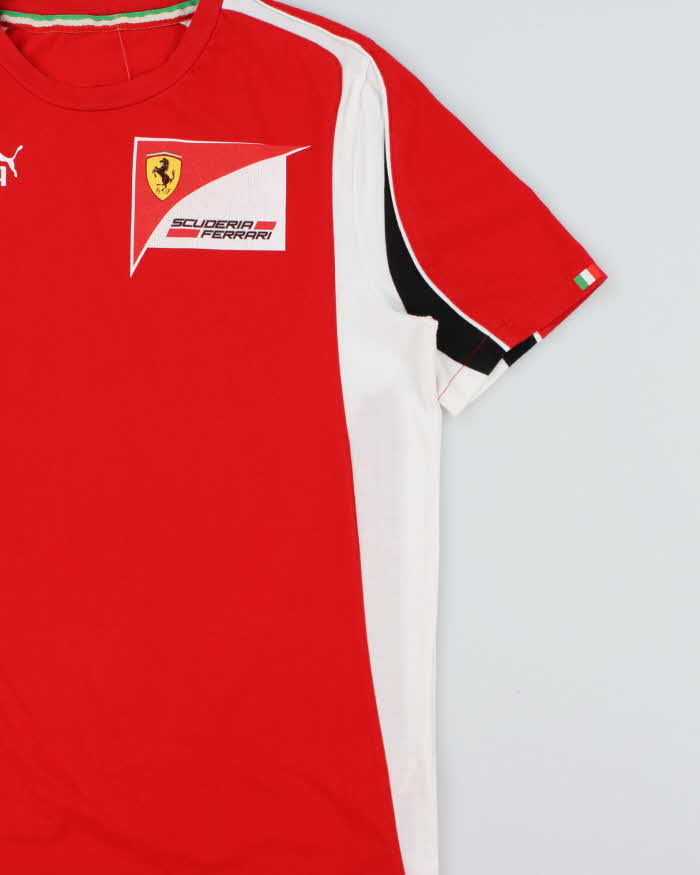 Vintage Y2K 00s Puma x Ferrari Textured Single Stitch Crewneck T-Shirt - L