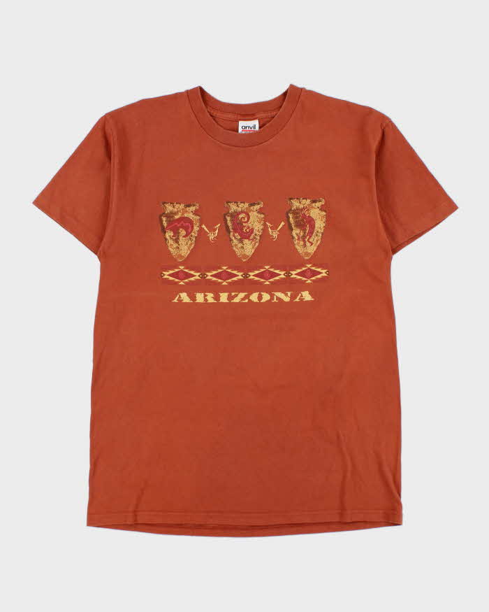 Vintage 1990s Arizona Terracotta Heavyweight Anvil Made In USA Single Stitch Crewneck T-Shirt - L