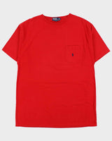 Vintage 1980s Polo Ralph Lauren Made In Canada Single Stitch Crewneck Pocket T-Shirt - L