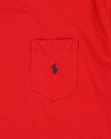 Vintage 1980s Polo Ralph Lauren Made In Canada Single Stitch Crewneck Pocket T-Shirt - L