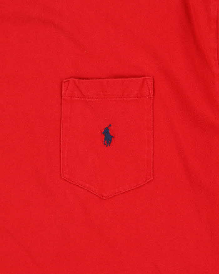 Vintage 1980s Polo Ralph Lauren Made In Canada Single Stitch Crewneck Pocket T-Shirt - L