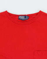 Vintage 1980s Polo Ralph Lauren Made In Canada Single Stitch Crewneck Pocket T-Shirt - L