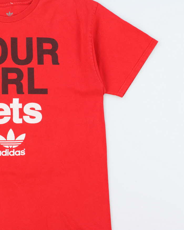 Vintage Y2K 00s Adidas Originals 'Your Girl Gets It' Heavyweight Crewneck T-Shirt - L