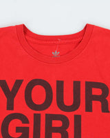 Vintage Y2K 00s Adidas Originals 'Your Girl Gets It' Heavyweight Crewneck T-Shirt - L
