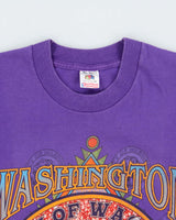 Vintage 1990s Washington Huskies College Football Heavyweight Made In USA Single Stitch Crewneck T-Shirt - XL