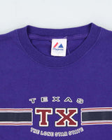 Vintage Y2K 00s Majestic Texas Lone Star State Heavyweight Crewneck T-Shirt - L