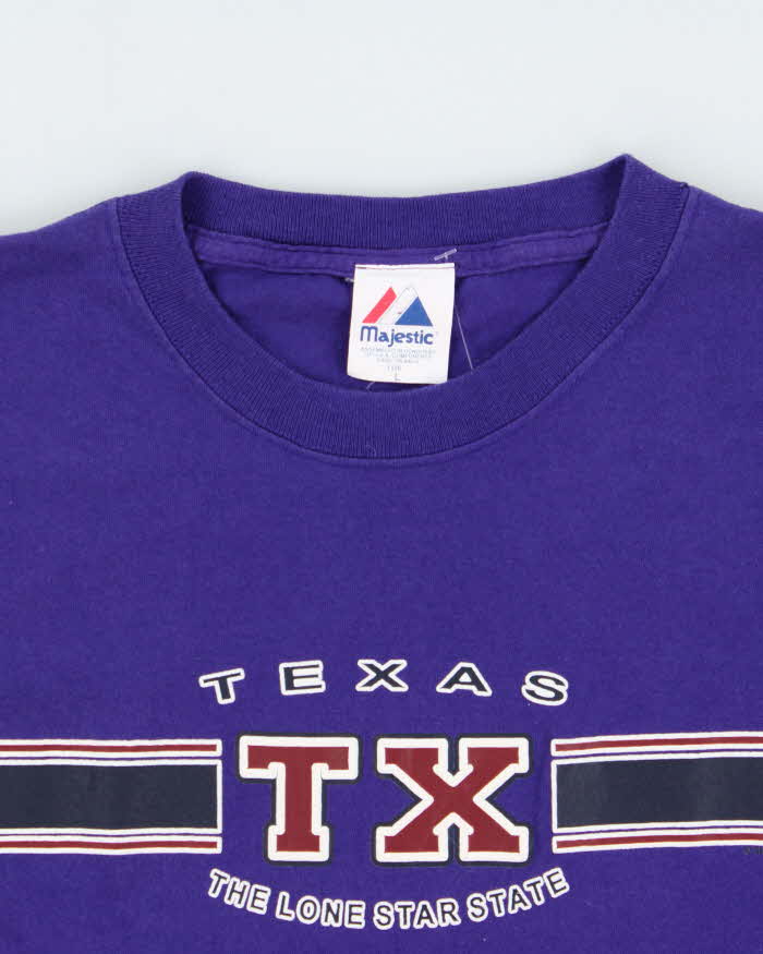 Vintage Y2K 00s Majestic Texas Lone Star State Heavyweight Crewneck T-Shirt - L